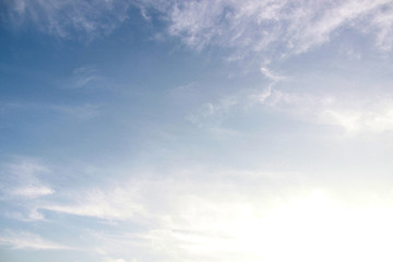 fresh clear blue sky with light cloud