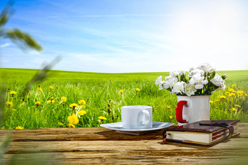 table background and spring time 