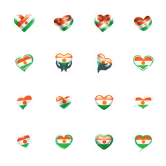 Fototapeta premium Niger flag, vector illustration on a white background