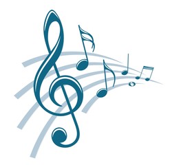Symbol with music notes.