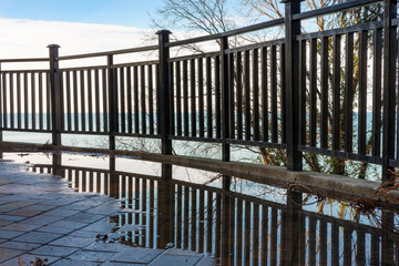 Naklejka premium Metal fence