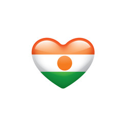 Niger flag, vector illustration on a white background