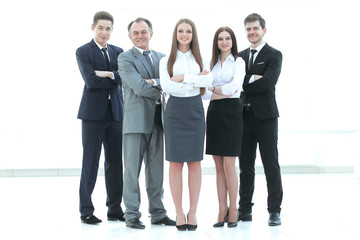 portrait in full growth. team of young business people