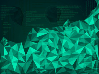 Technology illustration. Digital background. Banner with cyberspase. Futuristic theme for your designs.