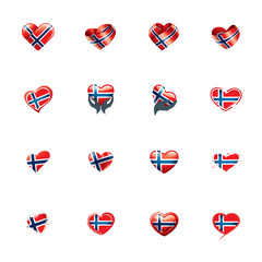 Norway flag, vector illustration on a white background