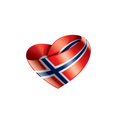 Norway flag, vector illustration on a white background