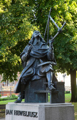 Monument to Johannes Hevelius in Gdansk. Poland