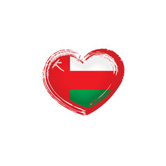 Oman flag, vector illustration on a white background
