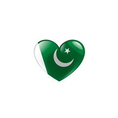 Pakistan flag, vector illustration on a white background