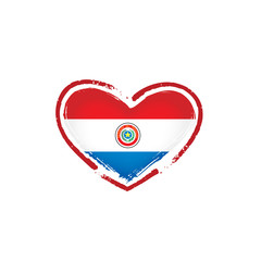 Paraguay flag, vector illustration on a white background