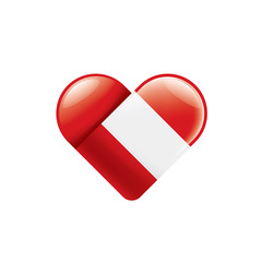 Peru flag, vector illustration on a white background
