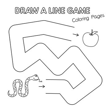 Cartoon Snake Coloring Book Game for Kids