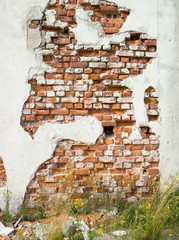 crumbled wall