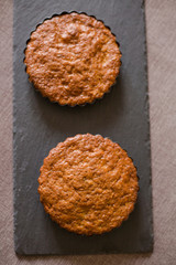 homemade tasty cooked cakes on table