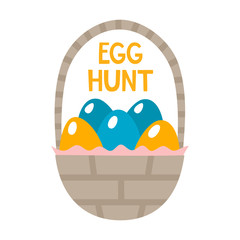 Cute rabbit character and elements for easter isolated on white.