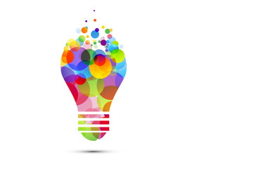 lampadina, idea, colori, creatività, idee  © xyz+