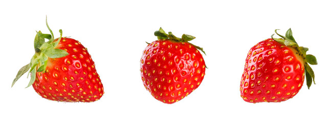 Collection of fresh strawberries.