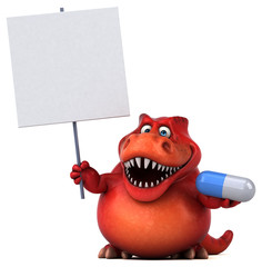 Fun dinosaur - 3D Illustration
