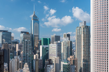 Skyline of midtown of Hong Kong city