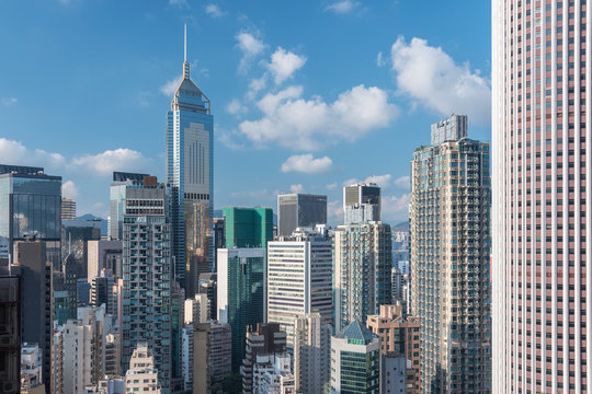 Fototapeta Skyline of midtown of Hong Kong city