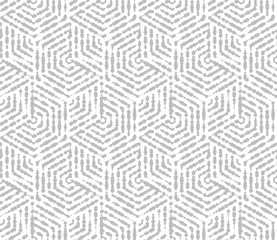 Abstract geometric pattern with stripes, lines. Seamless vector background. White and grey ornament. Simple lattice graphic design.