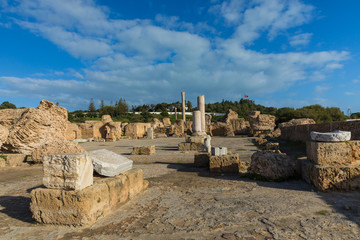 Ruins of the ancient Carthage city, Tunis, Tunisia, North Africa.