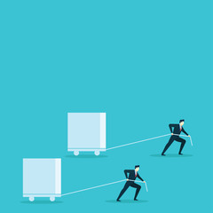 business man concept illustration drag box