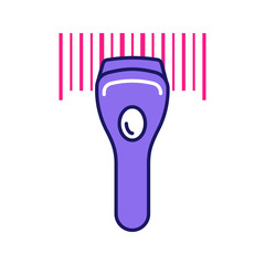 Barcode scanning color icon
