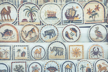 Traditional souvenir in tunisian market, Sidi Bou Said, Tunisia.