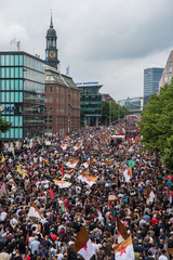 G 20 street protest in Hamburg