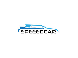 Speed car racing, auto rental logo