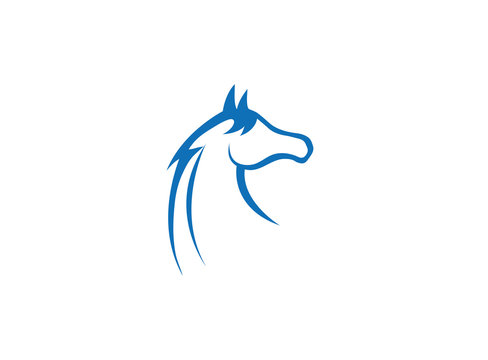 horse head, steed, mare logo