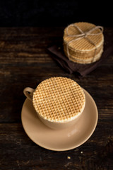 Fototapeta na wymiar Dutch waffles, stroopwafel