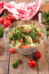 tabbouleh with vegetable and herbs