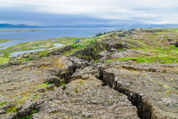 The continental drift in Thingvellir