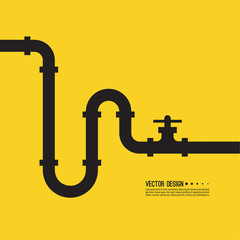 The pipeline with  stopcock