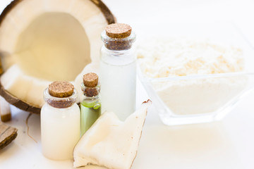Coconut spa wellness natural skin care concept
