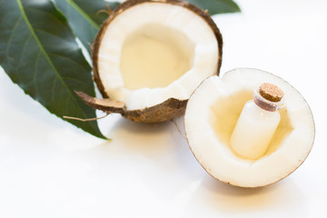 Fototapeta na wymiar Coconut spa wellness natural skin care concept