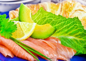 Salmon and avocado