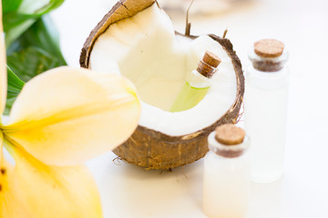 Coconut spa wellness natural skin care concept