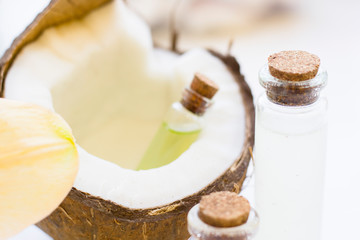 Coconut spa wellness natural skin care concept