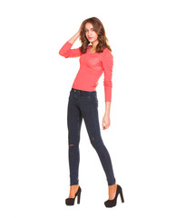 Fototapeta premium Portrait of beautiful young woman