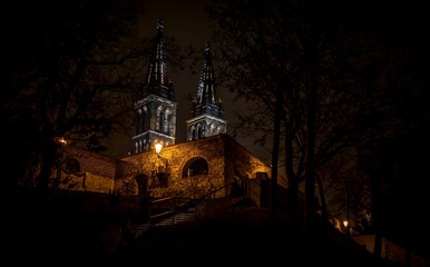 Vysehrad in Prag at night
