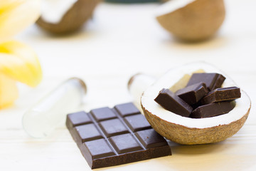 Coconut spa wellness natural skin care concept
