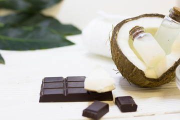 Coconut spa wellness natural skin care concept