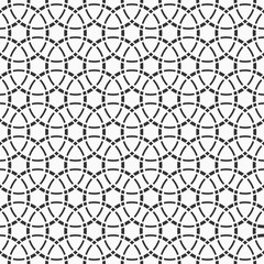 Abstract seamless monochrome geometric lattice pattern. Stylish geometric ornament.