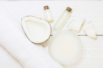 Coconut spa wellness natural skin care concept