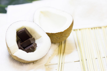 Coconut spa wellness natural skin care concept