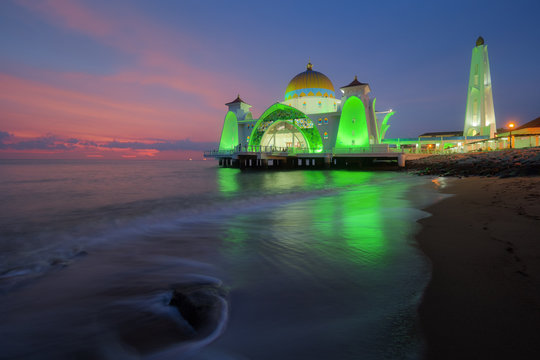 Malacca Straits Mosque (Masjid Selat Melaka), Malacca, Malaysia