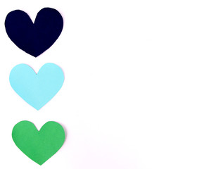 Heart shape on Valentines Day and white background.